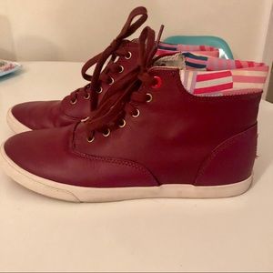 Bucketfeet leather patchwork mid hi top sneakers